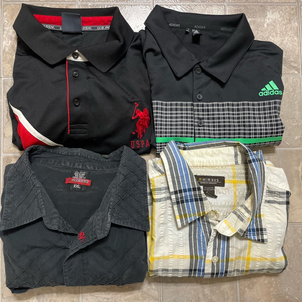 Ralph Lauren and Adidas Polo Shirt Bundle - Black, Red, Yellow, Blue